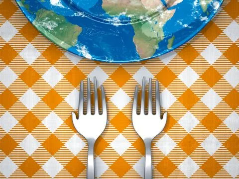Feed the world Stock Illustration