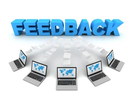 Feedback 3d concept illustration Ilustración de archivo