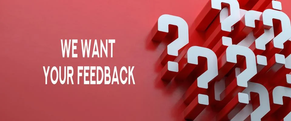 Feedback 3d question Stock Photos