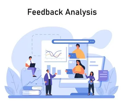Feedback Analysis concept. Flat vector illustration Illustrazione stock