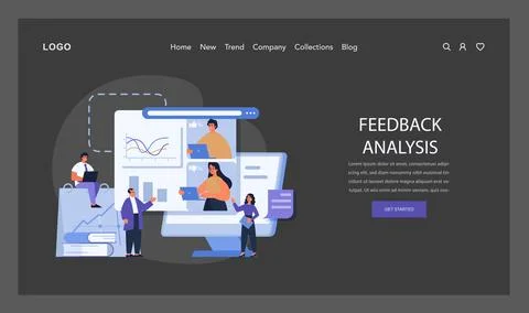 Feedback Analysis concept. Flat vector illustration Illustrazione stock