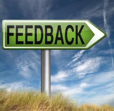 Feedback and comments testimonials to survey customer and user satisfaction Illustrazione stock