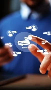 Feedback and communication in a digital space Stock Photos