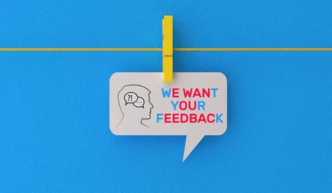 Feedback and drawing man Stock Illustration