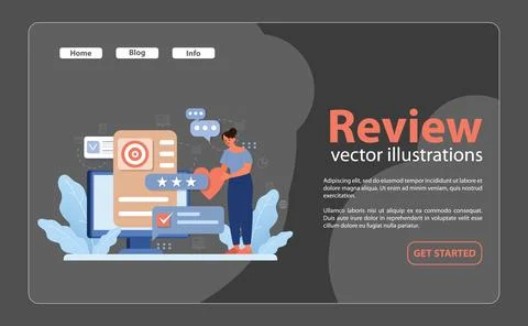 Feedback and evaluation illustrated. Flat vector illustration Stock Illustration