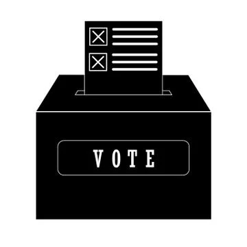 Feedback box inserted in the ballot box Stock Illustration