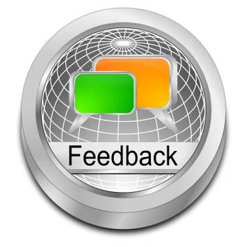 Feedback button - 3D illustration Illustrazione stock