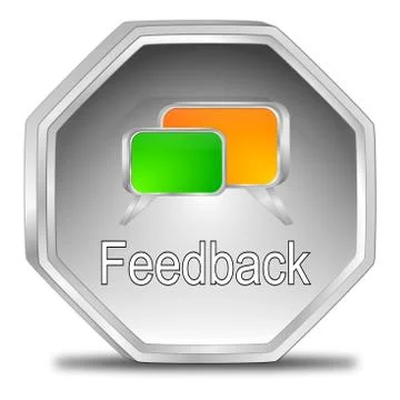 Feedback Button - 3D illustration Stock Illustration