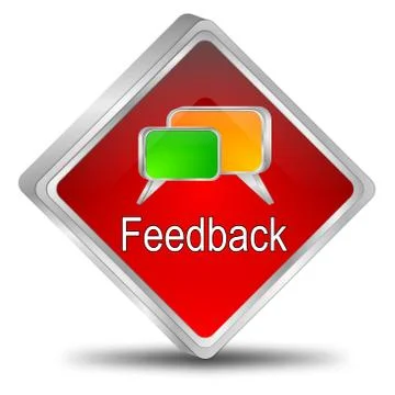 Feedback button - 3D illustration Illustrazione stock