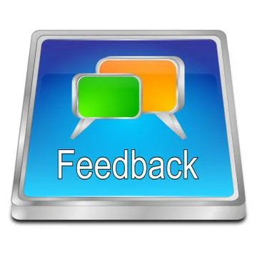 Feedback button - 3D illustration Illustrazione stock