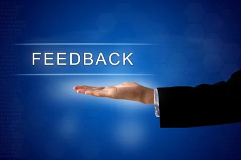 Feedback button on virtual screen 库存插图