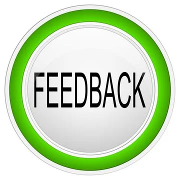 Feedback button on white background – illustration Stock Illustration