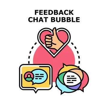 Feedback chat bubble communication concept illustration Stock Illustration