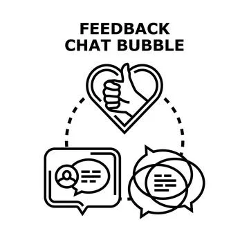 Feedback chat bubble communication concept illustration Stock Illustration