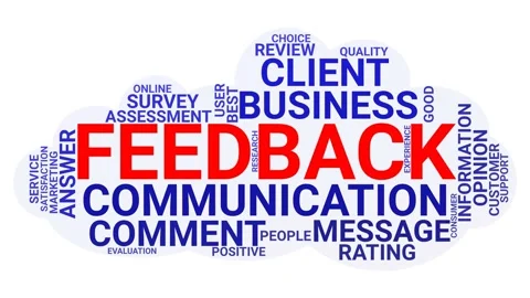 Feedback communication business word cloud blue and red text 4K seamless loop Stock Footage 159577834