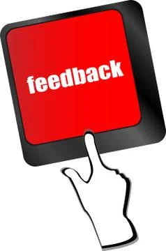 Feedback on computer keyboard key button Stock Illustration
