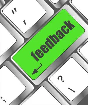 Feedback on computer keyboard key enter button Stock Illustration