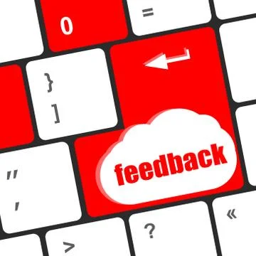 Feedback on computer keyboard key enter button Stock Illustration