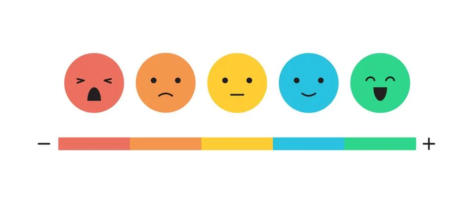 Feedback concept emoticon flat design icon set Stock-Illustration