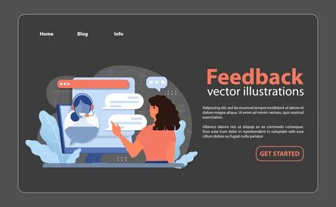 Feedback concept. Flat vector illustration Illustrazione stock