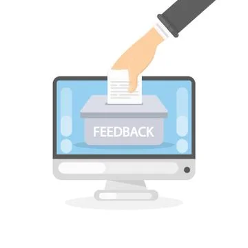 Feedback concept illustration. Illustrazione stock