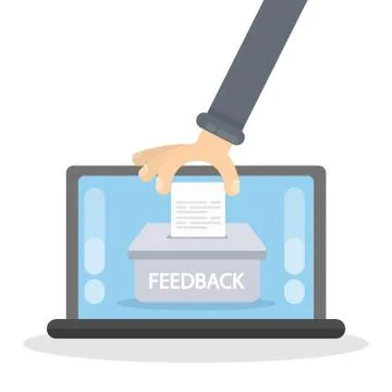 Feedback concept illustration. Illustrazione stock