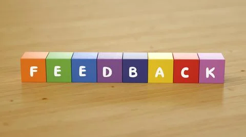 Feedback cubes Stock Photos