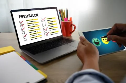 FEEDBACK  Customer Feedback Questions Customer satisfaction survey Stock Photos