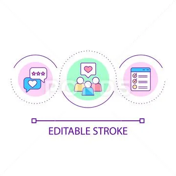Feedback from customers loop concept icon 库存插图