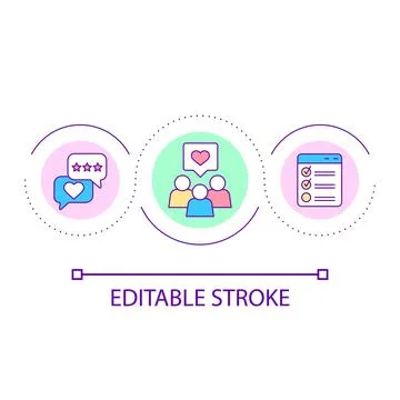 Feedback from customers loop concept icon Stock Illustration