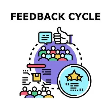Feedback cycle vector concept for customer review Stock Illustration