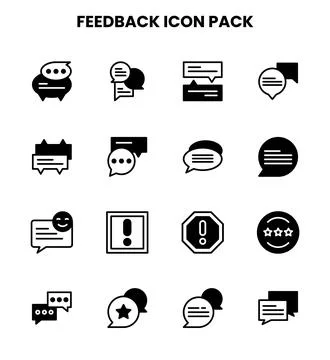 Feedback DuoTone Icons Pack Stock Illustration