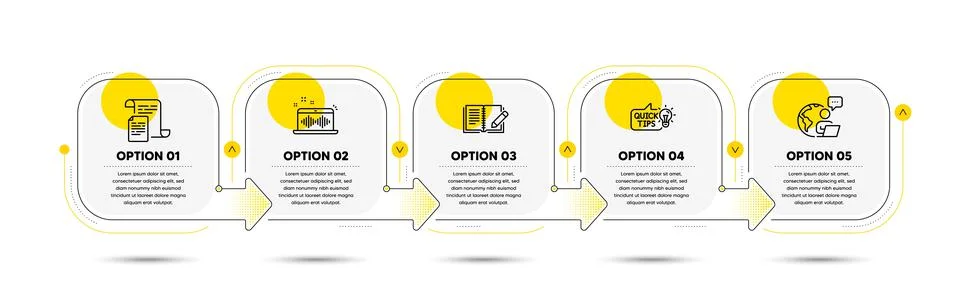 Feedback, Education idea and Documents icons set. Music making sign. Book with Stockillustratie