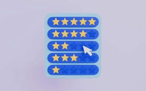 Feedback emotion scale on Computer, Feedback in the form of emotions Stock Illustration