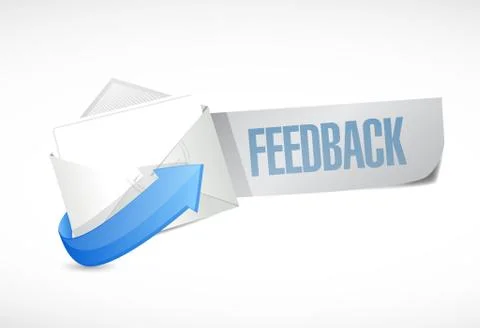 Feedback envelope mail illustration design Stock Illustration