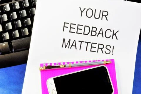Feedback-feedback, response, response to an action or event. Stock Photos