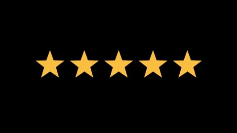 Feedback five star rating. 5 star rating rotate pop up animation Stock Footage 336556395