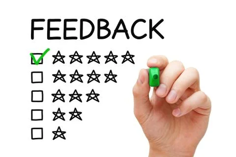 Feedback Five Stars Concept Stockfoto's