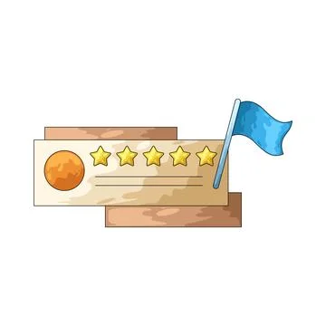 Feedback flag illustration Ilustração Stock