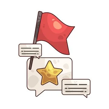 Feedback flag illustration Stock Illustration