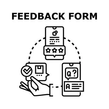 Feedback form concept with online customer survey Illustrazione stock