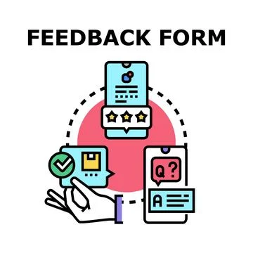 Feedback form concept with online customer survey Stock Illustration
