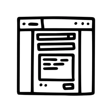Feedback form line vector doodle simple icon 스톡 일러스트