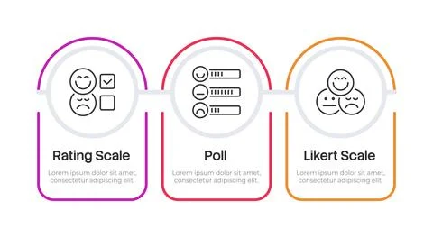 Feedback gathering tools infographic 3 steps 스톡 일러스트
