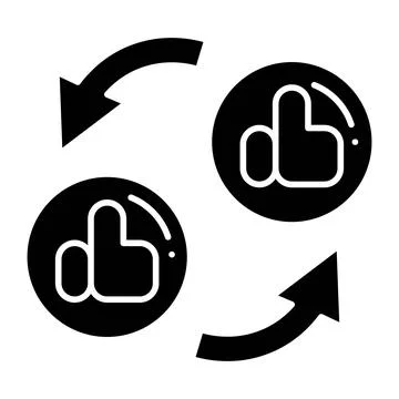 Feedback Glyph Icon Illustrazione stock