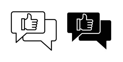 Feedback icon collection in black, Line icons, flat symbols Illustrazione stock