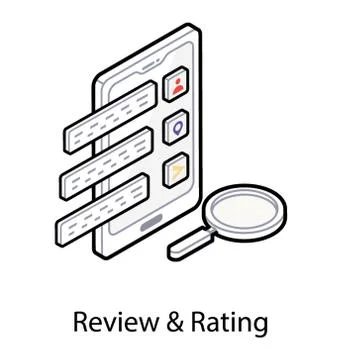 Feedback icon in isometric design. Stock Illustration