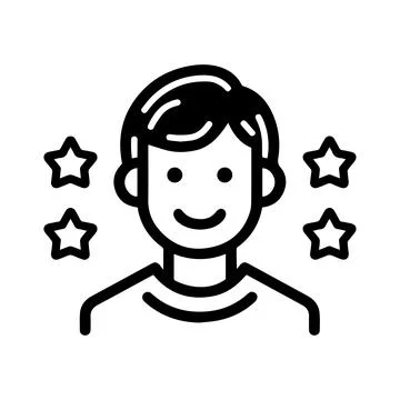 Feedback icon or modern line symbol. Vector line art and icon design with b.. Stock Illustration