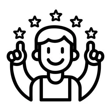Feedback icon or modern line symbol. Vector line art and icon design with b.. Stock Illustration