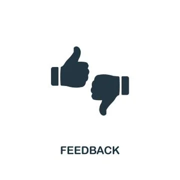 Feedback icon. Premium style design from crowdfunding icon collection. UI and UX Stock Illustration